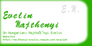 evelin majthenyi business card